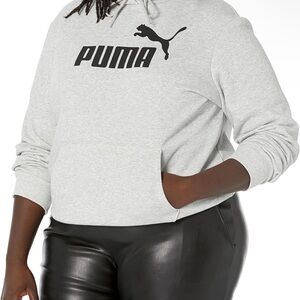 PUMA Women's Size 1X Fleece Gray Sweater Hoodie w/ Pockets